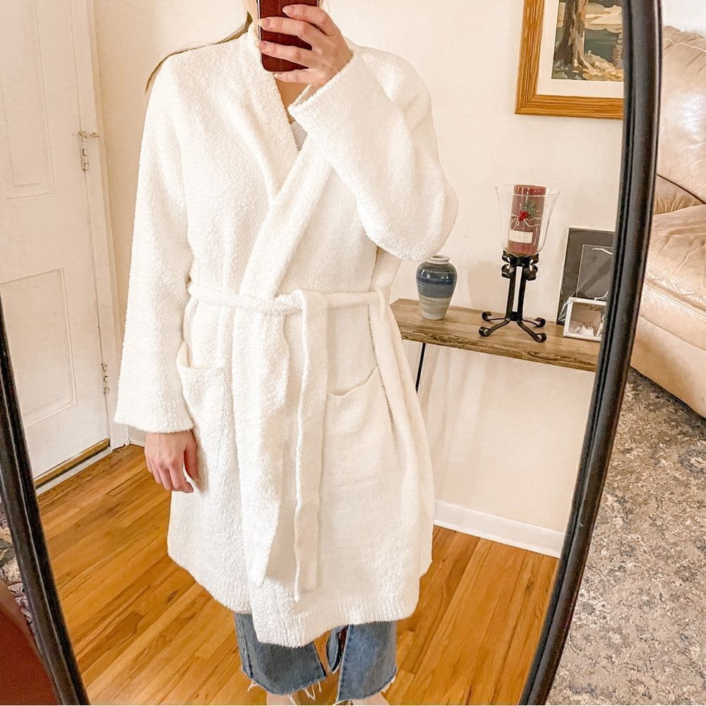 Barefoot Dreams Cozy Chic Classic Short Robe Pearl